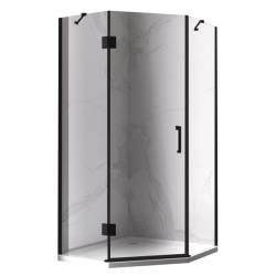 KABINA PRYSZNICOWA PIĘCIOKĄTNA KZ10A CZARNA 80x80 CM KZ10A-BL-80