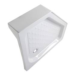 KABINA PRYSZNICOWA PIĘCIOKĄTNA Z BRODZIKIEM KZ4026B/SXL07B CZARNA/BIAŁY 90x90 CM KZ4026B-BL+SXL07B-WH