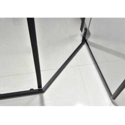 KABINA PRYSZNICOWA PIĘCIOKĄTNA Z BRODZIKIEM KZ4026B/ST07B CZARNA/BIAŁY 90x90 CM