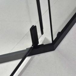 KABINA PRYSZNICOWA PIĘCIOKĄTNA + BRODZIK KZ4026A/ST07A CZARNA/BIAŁY 80x80CM KZ4026A-BL+ST07A-WH