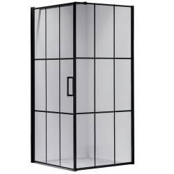 KABINA PRYSZNICOWA KWADRATOWA Z BRODZIKIEM BS13B/ST02B CZARNA/BIAŁY 90x90CM BS13B+ST02B-WH