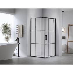 KABINA PRYSZNICOWA KWADRATOWA Z BRODZIKIEM BS13B/ST02B CZARNA/BIAŁY 90x90CM BS13B+ST02B-WH