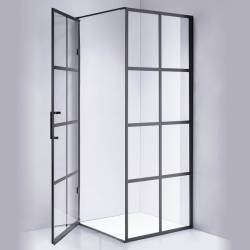KABINA PRYSZNICOWA KWADRATOWA BS10B CZARNA 90x90 CM BS10B-90