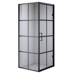 KABINA PRYSZNICOWA KWADRATOWA BS10A CZARNA 80x80 CM BS10A-80