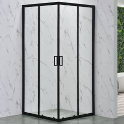 KABINA PRYSZNICOWA KWADRATOWA BL31A CZARNA 80x80 CM BL31A-80