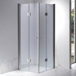 KABINA PRYSZNICOWA KWADRATOWA + BRODZIK KZ1290C/ST06A CHROM/CZARNY 100x100 KZ1290C+ST06A-BL