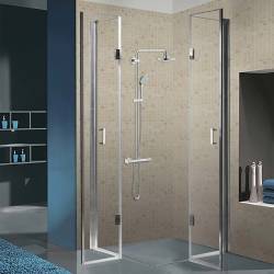 KABINA PRYSZNICOWA KWADRATOWA + BRODZIK KZ1290B/SXL02B CHROM/CZARNY 90x90 KZ1290B+SXL02B-BL
