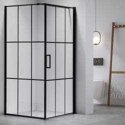 KABINA PRYSZNICOWA KWADRATOWA + BRODZIK BS13B/SXL02B CZARNA/CZARNY 90x90 CM BS13B+ST02B-BL
