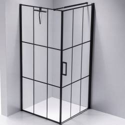 KABINA PRYSZNICOWA KWADRATOWA + BRODZIK BS13B/SXL02B CZARNA/CZARNY 90x90 CM BS13B+ST02B-BL