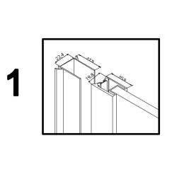KABINA PRYSZNICOWA KWADRATOWA + BORDZIK BS13B/SXL02B CZARNA/BIAŁY 90x90 CM BS13B+SXL02B-WH