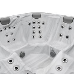 JACUZZI OGRODOWE WANNA BOKO BIAŁA OBUDOWA CZARNA 230x230 CM BOKO-4196
