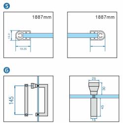 DRZWI PRYSZNICOWE KZ11D CHROM 110 CM 6 MM KZ11D-110