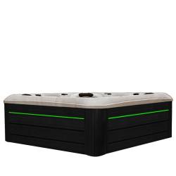 JACUZZI OGRODOWE WANNA SPA347 CAPPUCCINO OBUDOWA ANTRACYT 230x230 CM