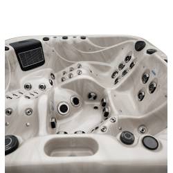 JACUZZI OGRODOWE WANNA SPA347 CAPPUCCINO OBUDOWA ANTRACYT 230x230 CM