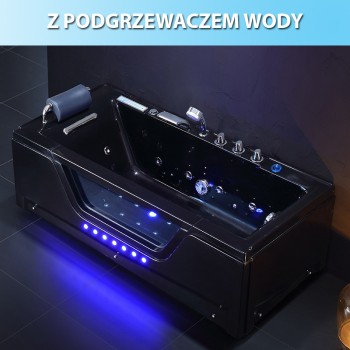 Wanna SPA z hydromasażem Gomera 938C CZARNA BLACK 162x76