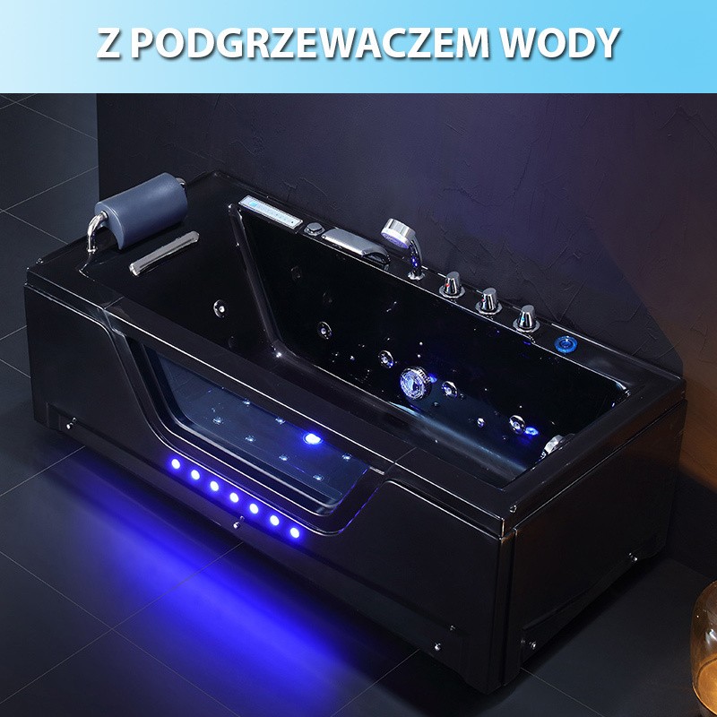 Wanna SPA z hydromasażem Gomera 938C CZARNA BLACK 162x76 Wanna SPA z hydromasażem Gomera 938C CZARNA BLACK 162x76