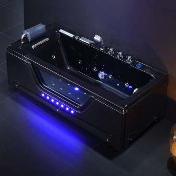 Wanna SPA z hydromasażem Gomera 938C CZARNA BLACK 162x76