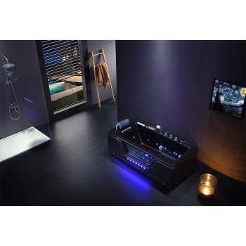 Wanna SPA z hydromasażem Gomera 938C CZARNA BLACK 162x76