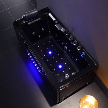Wanna SPA z hydromasażem Gomera 938C CZARNA BLACK 162x76