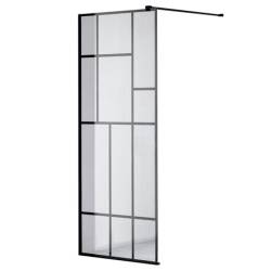 ŚCIANKA PRYSZNICOWA SH05G CZARNA 130 CM 8 MM SH05G-BL-130
