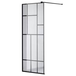 ŚCIANKA PRYSZNICOWA SH05F CZARNA 120 CM 8 MM SH05F-BL-120