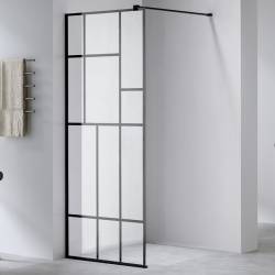 ŚCIANKA PRYSZNICOWA SH05C CZARNA 90 CM 8MM SH05C-BL-90