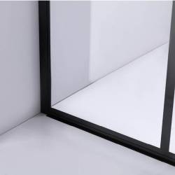 ŚCIANKA PRYSZNICOWA SH05C CZARNA 90 CM 8MM SH05C-BL-90