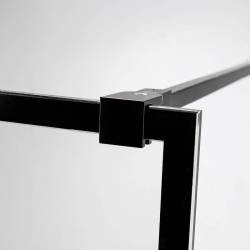 ŚCIANKA PRYSZNICOWA SH04D CZARNA 100 CM 8 MM SH04D-BL-100