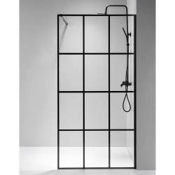 ŚCIANKA PRYSZNICOWA SH04C CZARNA 90 CM 8 MM SH04C-BL-90