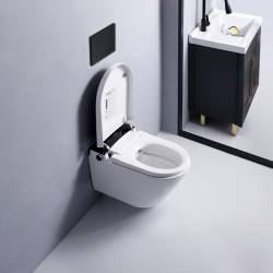 ZESTAW PODTYNKOWY WC STELAŻ TOALETA AUTOMATYCZNA DROP-WH PRZYCISK CZARNY ZES-DROP-WH-B-BL