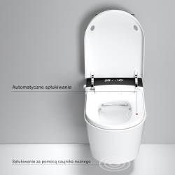ZESTAW PODTYNKOWY WC STELAŻ TOALETA AUTOMATYCZNA DROP-WH PRZYCISK CHROM ZES-DROP-WH-B-CH