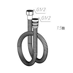 WĄŻ PRYSZNICOWY W01B CZARNY 150 CM W01B