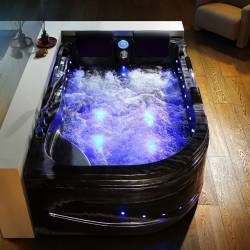 WANNA Z HYDROMASAŻEM JACUZZI Venezia 761 180x120 CZARNA FALA PRAWA VENEZIA-761R-BL-W