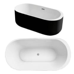 WANNA WOLNOSTOJĄCA VOX 501 CZARNA PRZELEW CHROM 170x80 CM VOX-501-BL-170