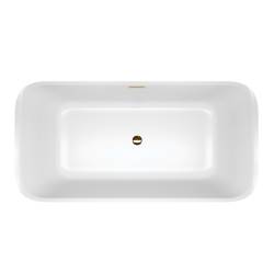 WANNA WOLNOSTOJĄCA VIANA 511C BIAŁA PRZELEW ZŁOTY 170x80 CM VIANA-511C-P-GL