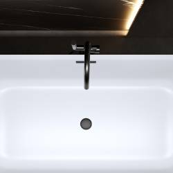 WANNA WOLNOSTOJĄCA VIANA 511C BIAŁA PRZELEW CZARNY 170x80 CM VIANA-511C-P-BL