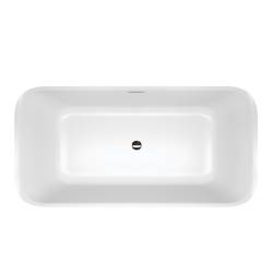 WANNA WOLNOSTOJĄCA VIANA 511C BIAŁA PRZELEW CHROM 170x80 CM VIANA-511C-170X80