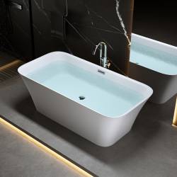 WANNA WOLNOSTOJĄCA VIANA 511C BIAŁA PRZELEW CHROM 170x80 CM VIANA-511C-170X80