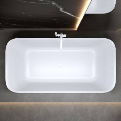 WANNA WOLNOSTOJĄCA VIANA 511C BIAŁA PRZELEW BIAŁY POŁYSK 170x80 CM VIANA-511C-P-WH