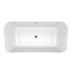 WANNA WOLNOSTOJĄCA VIANA 511B BIAŁA PRZELEW ZŁOTY 160x80 CM VIANA-511B-P-GL