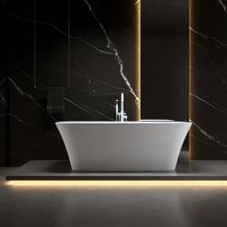 WANNA WOLNOSTOJĄCA VIANA 511B BIAŁA PRZELEW BIAŁY POŁYSK 160x75 CM VIANA-511B-P-WH