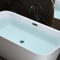 WANNA WOLNOSTOJĄCA VIANA 511A BIAŁA PRZELEW CZARNY 150x75 CM VIANA-511A-P-BL