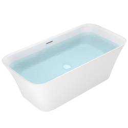 WANNA WOLNOSTOJĄCA VIANA 511A BIAŁA PRZELEW BIAŁY POŁYSK 150x75 CM VIANA-511A-P-WH