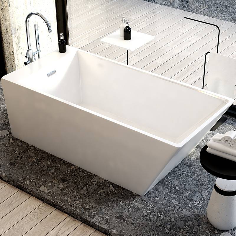 WANNA WOLNOSTOJĄCA RENO 515 BIAŁA PRZELEW CHROM 170x75 CM RENO-515-WH-170