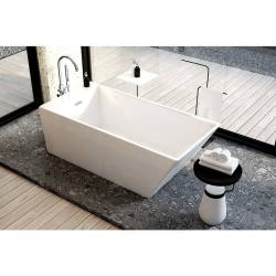 WANNA WOLNOSTOJĄCA RENO 515 BIAŁA PRZELEW CHROM 170x75 CM RENO-515-WH-170