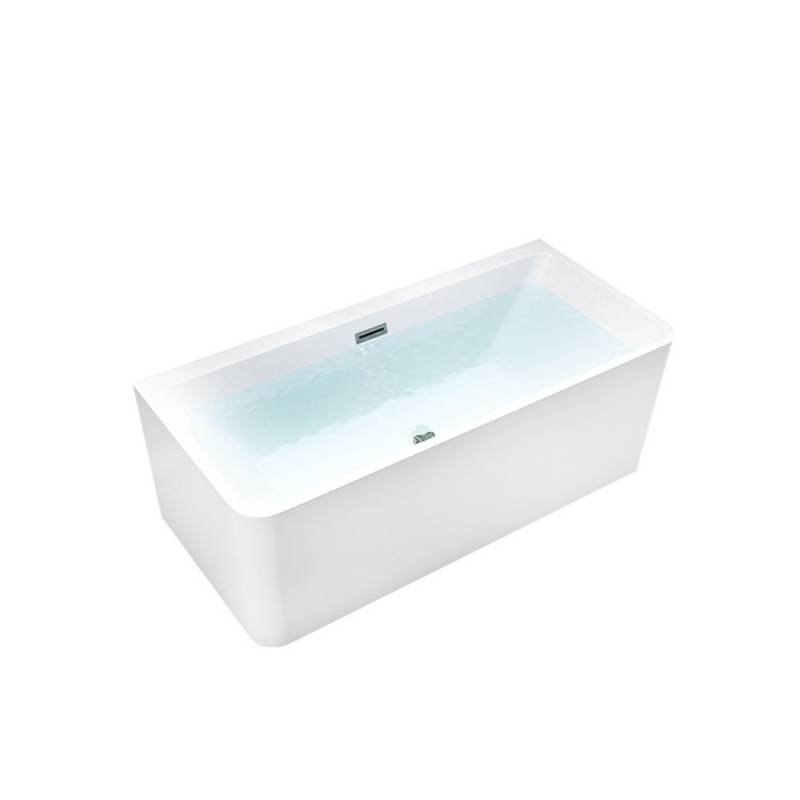 WANNA WOLNOSTOJĄCA PRZYŚCIENNA SOFIA 515C BIAŁA PRZELEW BIAŁY POŁYSK 160x75 CM SOFIA-515C-P-WH