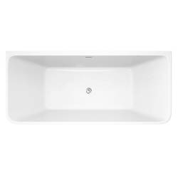 WANNA WOLNOSTOJĄCA PRZYŚCIENNA SOFIA 515C BIAŁA PRZELEW BIAŁY POŁYSK 160x75 CM SOFIA-515C-P-WH