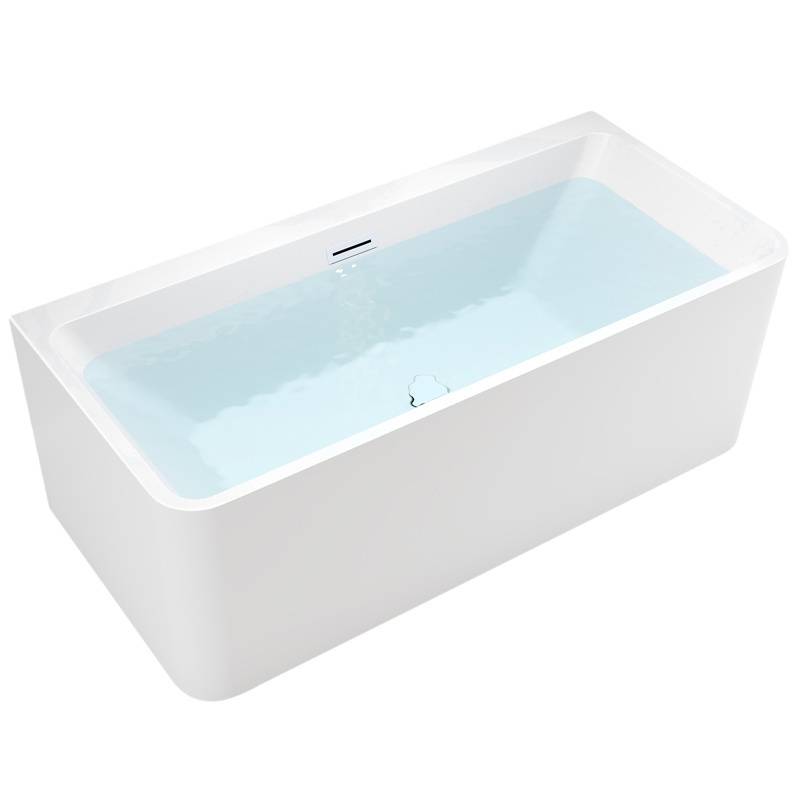 WANNA WOLNOSTOJĄCA PRZYŚCIENNA SOFIA 515B BIAŁA PRZELEW BIAŁY POŁYSK 150x75 CM SOFIA-515B-P-WH