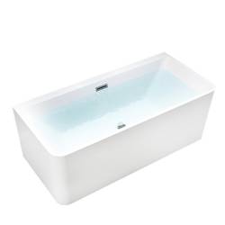 WANNA WOLNOSTOJĄCA PRZYŚCIENNA SOFIA 515A BIAŁA PRZELEW CHROM 140x75 CM SOFIA-515A-140X75