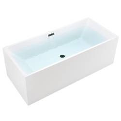 WANNA WOLNOSTOJĄCA PRZYŚCIENNA SANTA 507C BIAŁA PRZELEW CZARNY 170x75 CM SANTA-507C-P-BL